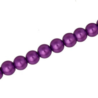 10 MM GLASS PEARL BEADS - APPROX 85 / PCS - LILAC