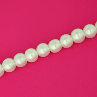 10 MM GLASS PEARL BEADS - APPROX 85 / PCS - WHITE