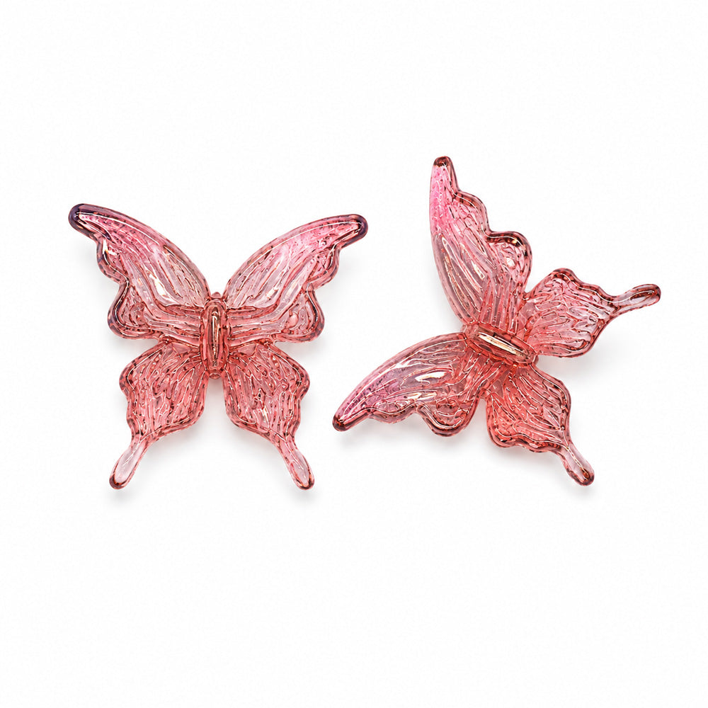 25mm Acrylic Butterfly Beads – 20 Pieces