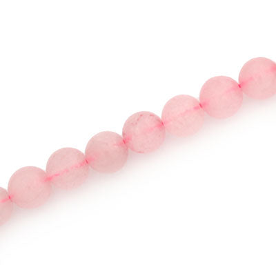ROSE QUARTZ 8 MM ROUND - APPROX - 48 PCS