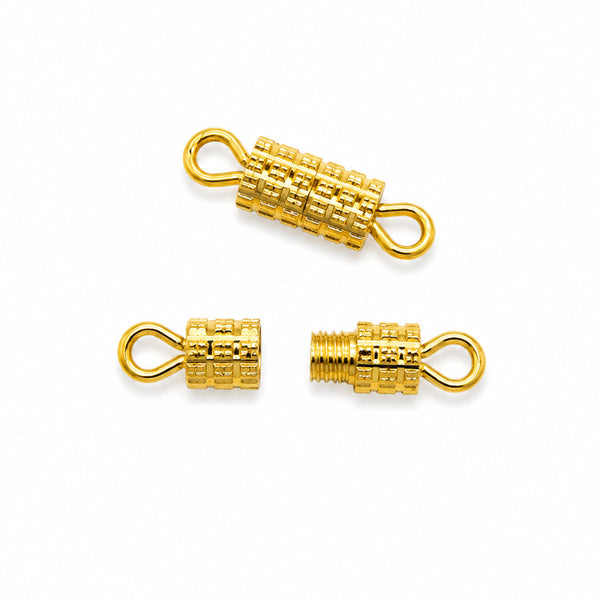 14mm Gold Screw Clasp Set – 10 Sets