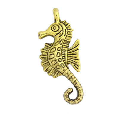 SEA HORSE CHARM 28 MM GOLD - 20 PCS