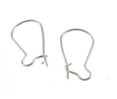16mm silver kidney hook earrings pack of 30 pairs