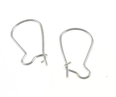 16mm silver kidney hook earrings pack of 30 pairs