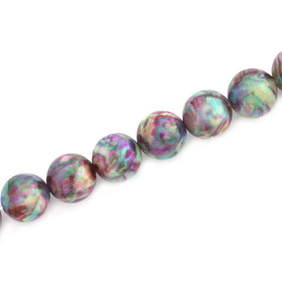 10 MM ROUND SHELL BEADS - 40 PCS