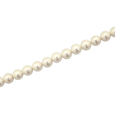 3 MM ROUND WHITE SHELL BEADS - 135 PCS