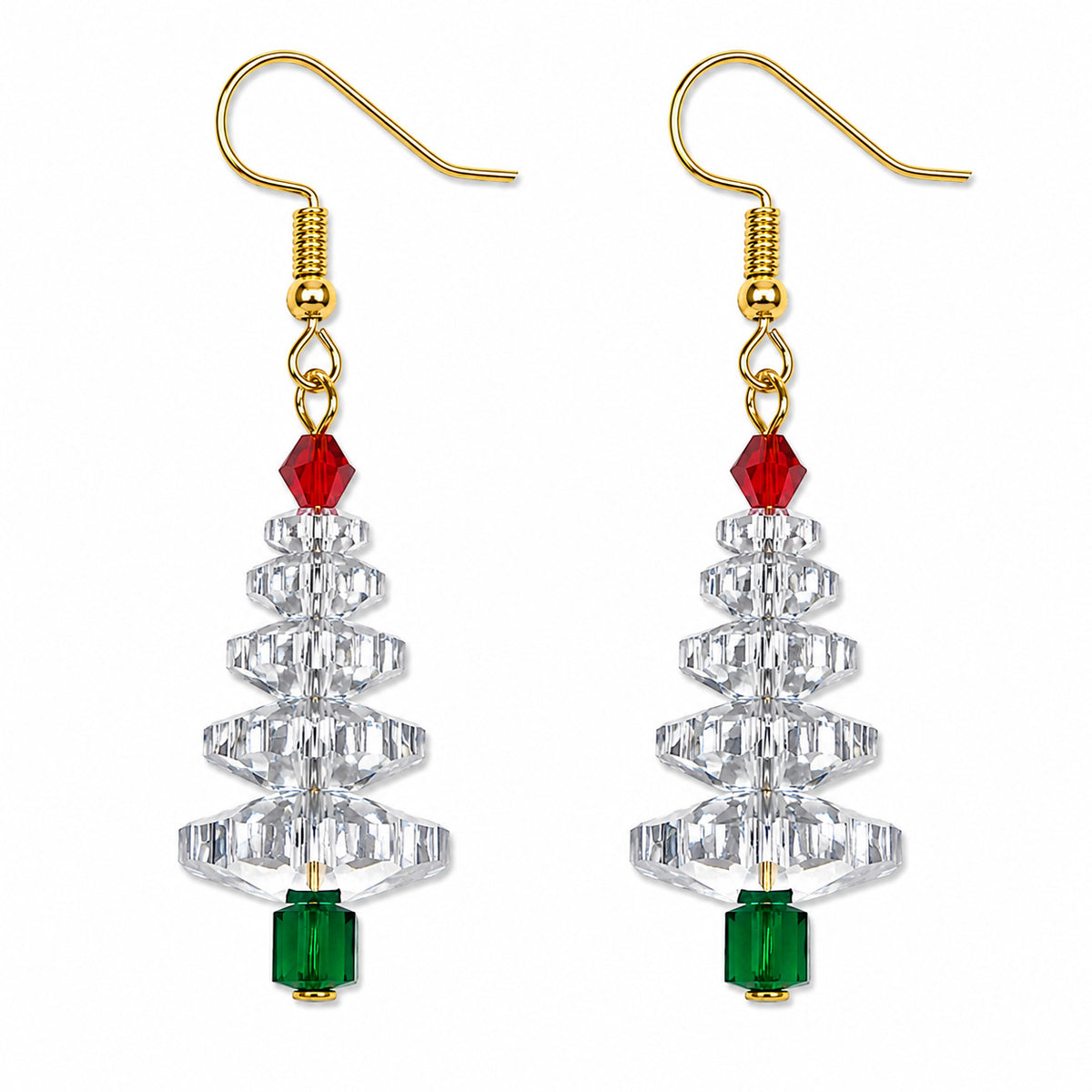 CHRISTMAS TREE EARRINGS KIT - SILVER / GOLD