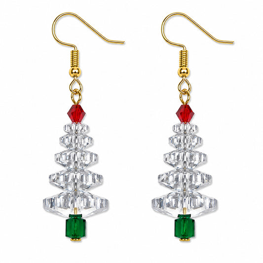 CHRISTMAS TREE EARRINGS KIT - SILVER / GOLD