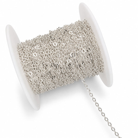 2.4mm Fine Silver Chain - 10m roll