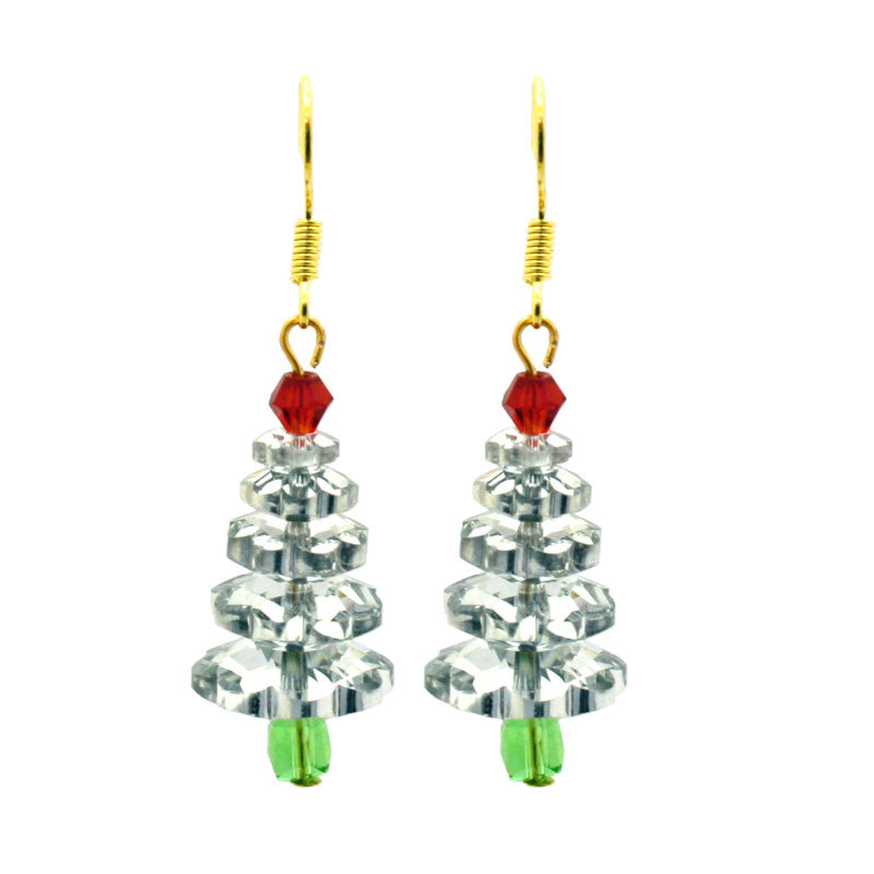 CHRISTMAS TREE EARRINGS KIT - SILVER / GOLD