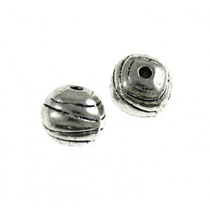 10mm silver 5 beads