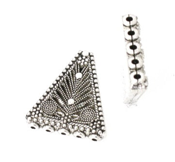 28x24mm silver 5 to 1 triangle 3pcs