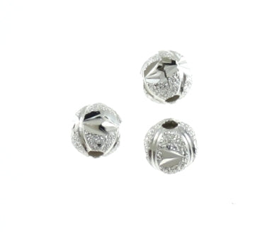 5mm silver stardust 14 beads