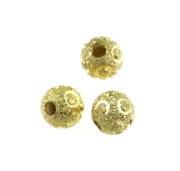 5mm gold stardust 14 beads