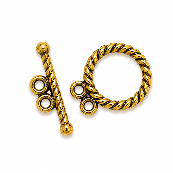 12mm Gold Toggle - 6 sets