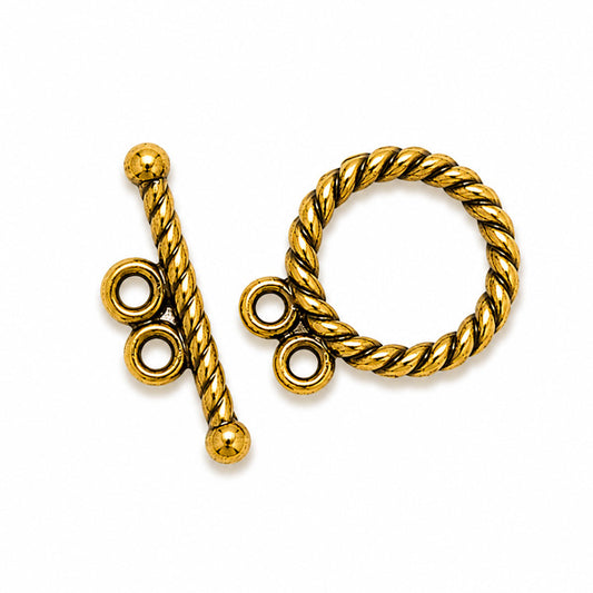 12mm Gold Toggle - 6 sets