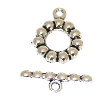 14 mm silver toggle 8 sets