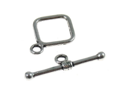 14 mm silver toggle 12 sets