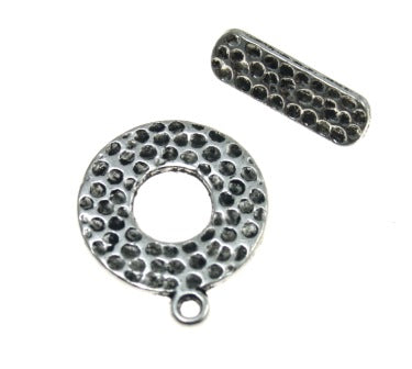 19 mm silver toggle 5 sets