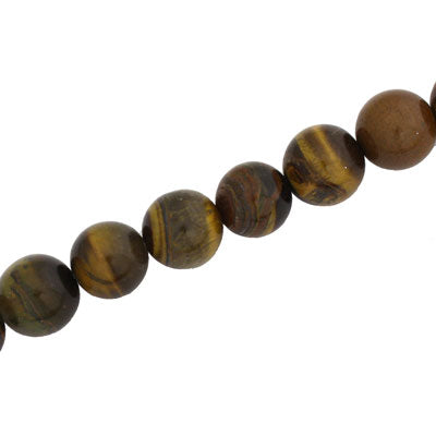 TIGER EYE  ROUND 10 MM - APPROX - 38 PCS