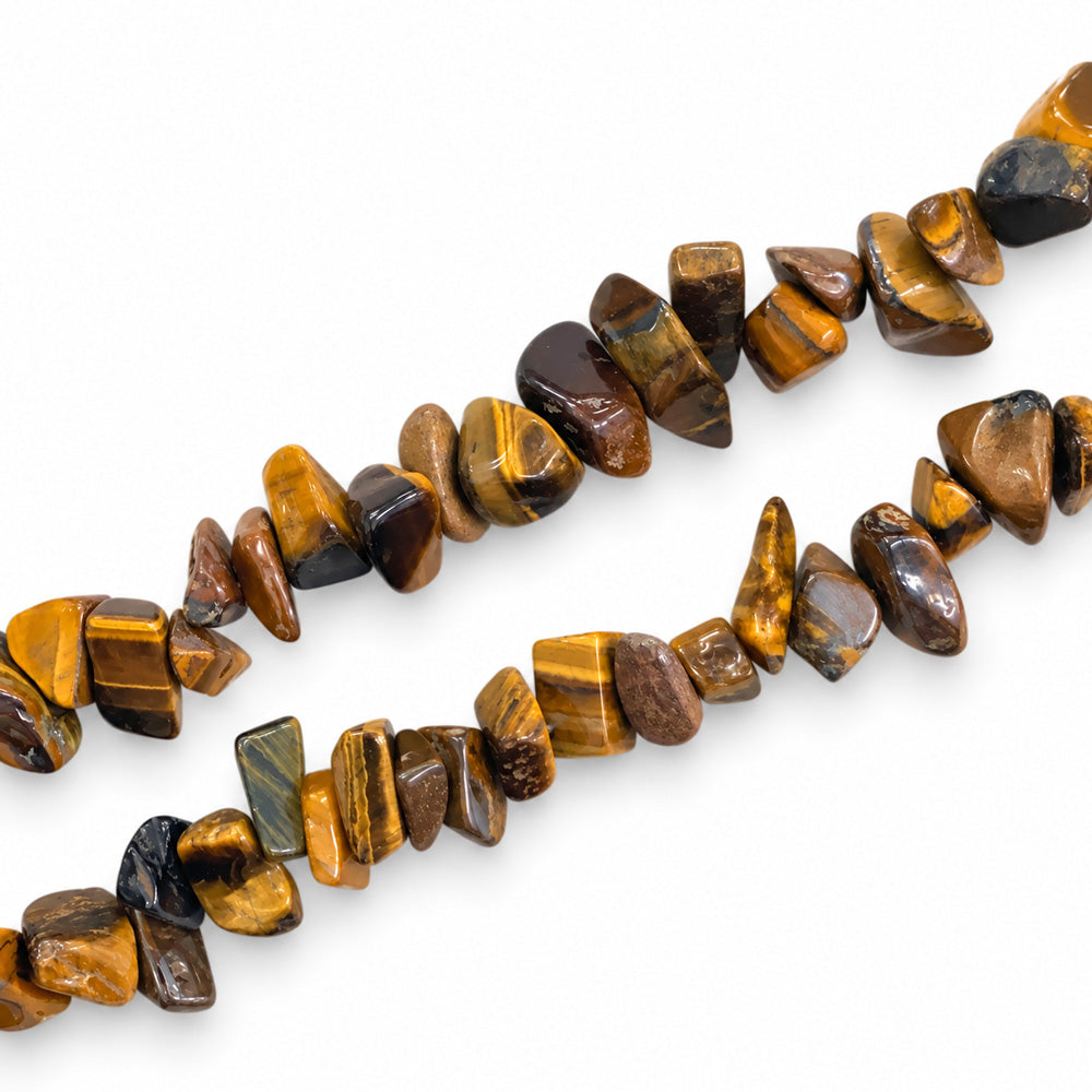 Tiger Eye Large Chip Beads - 85cm Strand