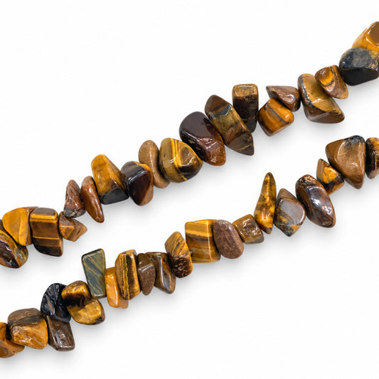 Tiger Eye Large Chip Beads - 85cm Strand