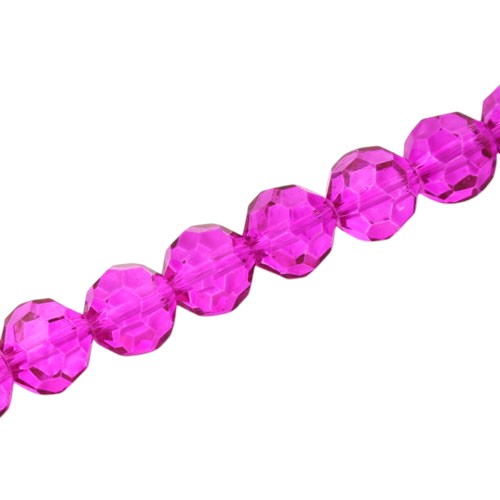 10 MM FACETED ROUND BEADS APPROX 72/PCS - PINK PURPLE