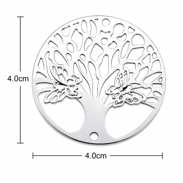 40mm Silver Filigree Tree of Life Connector – 1 pcs
