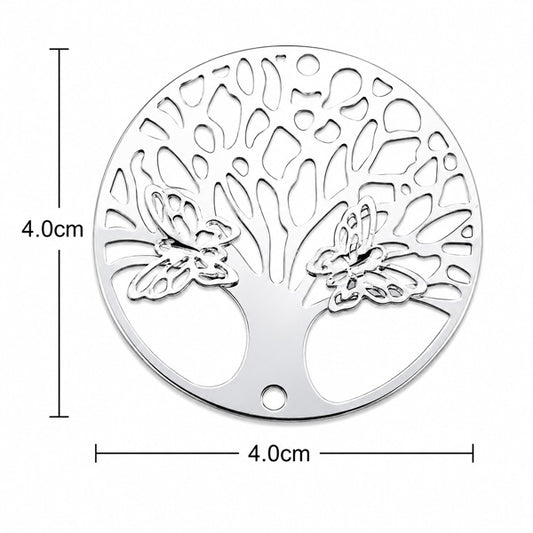 40mm Silver Filigree Tree of Life Connector – 1 pcs