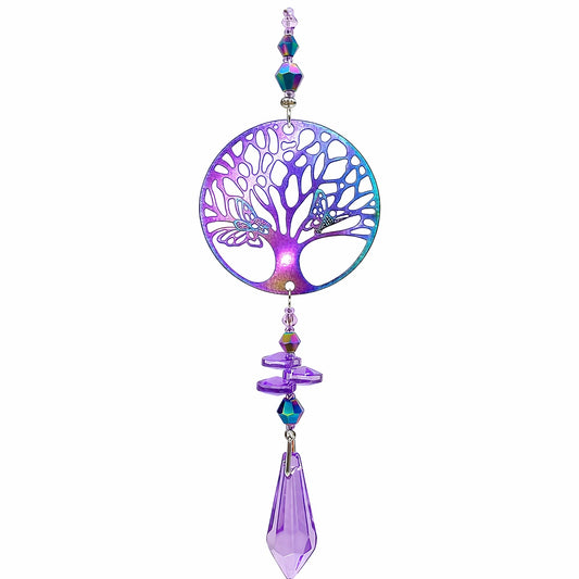 TREE OF LIFE WINDOW HANGER KIT - PURPLE - RAINBOW