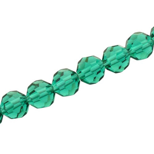 10 MM FACETED ROUND BEADS APPROX 72/PCS - TEAL