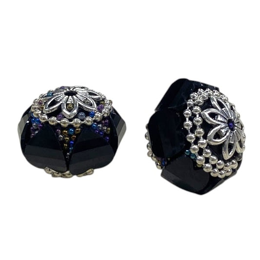 18 MM BLACK BEAD - 1 PC
