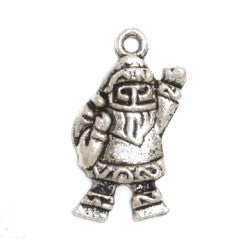 santa  20 x 12 mm silver - 8 pcs