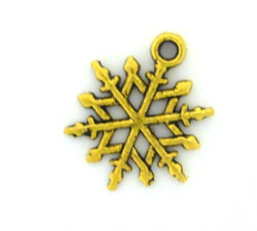 snowflake 20 mm gold - 12 pcs