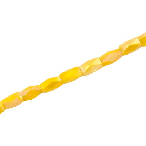 4.5 X 2.8 MM CRYSTAL BEADS YELLOW - APPROX 100 PCS