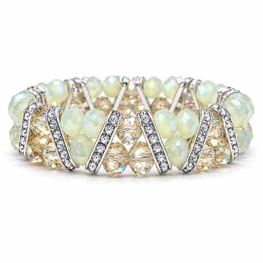 CRYSTAL DIAGONAL BRACELET KIT - LIGHT YELLOW