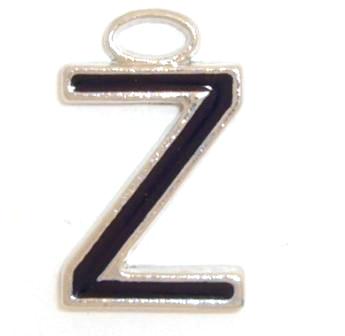 16mm Z black enamel charm