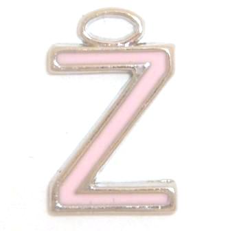 16mm Z pink enamel charm